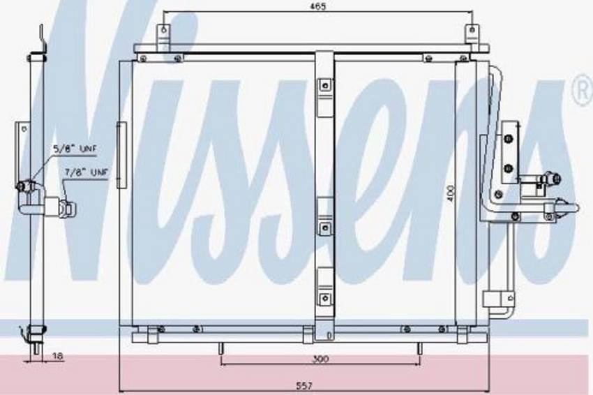 Mercedes A/C Condenser 1248301670 - Nissens 94377